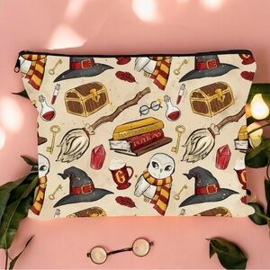 ‼️$7‼️ Harry Potter Cartoon Wizard Large Canvas Makeup Bag 🧙‍♀️